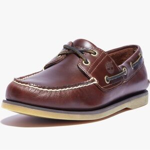 Timberland Men's Classic 2-Eye Boat Shoes Size 9.5M Brown Leather